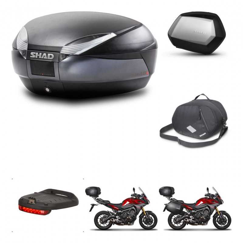 SHAD Side cases + rear trunk + accessories + 3p hardware + mounting hardware SH48 DARK GREY PREMIUM SC SH35 PREMIUM KIT-272046