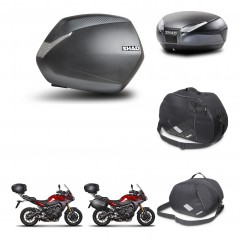 SHAD Baul trasero + maletas laterales accesorios herraje 3p montaje SH36 SH 36 SH48 DARK GREY PREMIUM KIT-272049