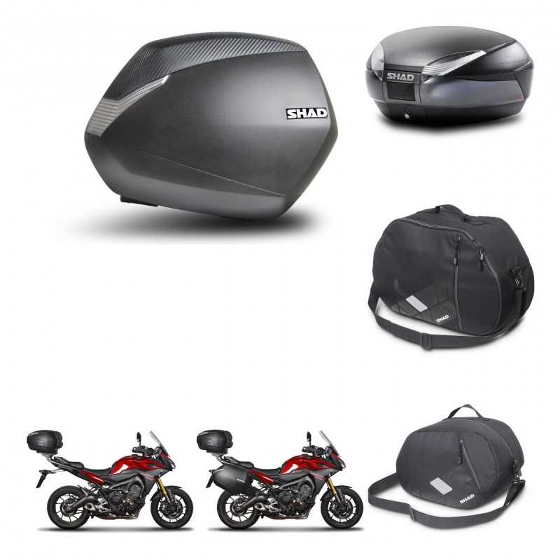 SHAD Rear trunk + side cases + accessories + 3p hardware + mounting hardware SH36 SH 36 SH48 DARK GREY PREMIUM KIT-272049