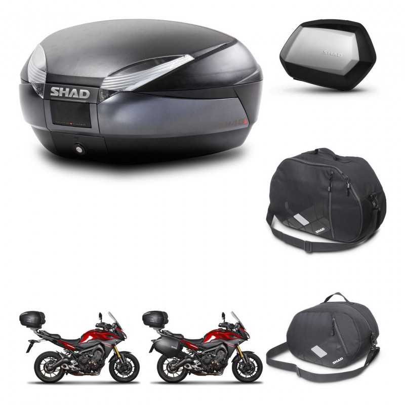 SHAD Side cases + rear trunk + accessories + 3p hardware + mounting hardware SH48 DARK GREY PREMIUM SC SH35 PREMIUM KIT-272055