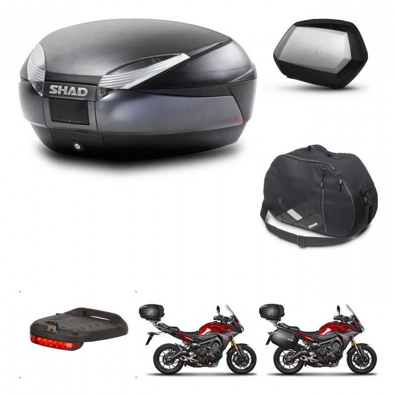 SHAD Side cases + rear trunk + accessories + 3p hardware + mounting hardware SH48 DARK GREY PREMIUM SC SH35 PREMIUM KIT-272065