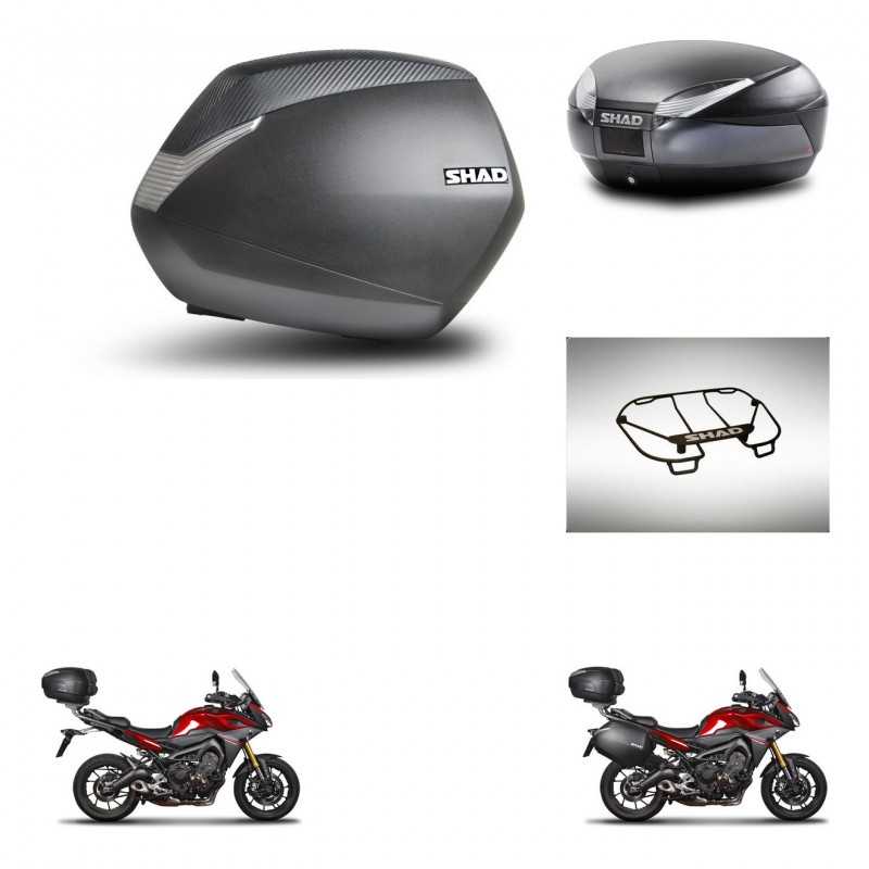 SHAD Rear trunk + side cases + upper rack rack + 3p hardware + mounting hardware SH36 SH 36 SH48 DARK GREY PREMIUM KIT-272068