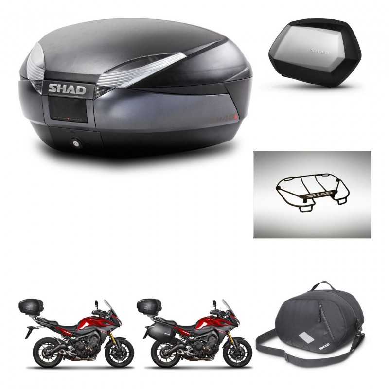 SHAD Side cases + rear trunk + accessories + 3p hardware + mounting hardware SH48 DARK GREY PREMIUM SC SH35 PREMIUM KIT-272073
