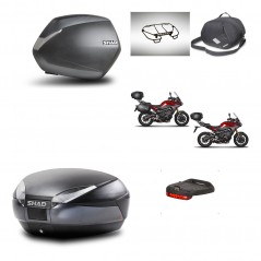 SHAD Baul trasero + maletas laterales accesorios herraje 3p montaje SH36 SH 36 SH48 DARK GREY PREMIUM KIT-272076