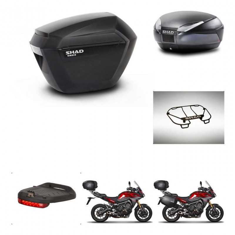 SHAD Rear trunk + side cases + accessories + 3p hardware + mounting hardware SH23 SH48 DARK GREY PREMIUM KIT-272078