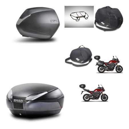 SHAD Baul trasero + maletas laterales accesorios herraje 3p montaje SH36 SH 36 SH48 DARK GREY PREMIUM KIT-272085
