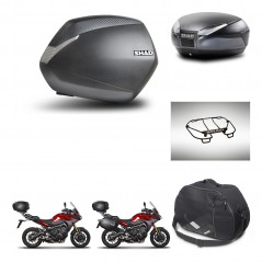 SHAD Baul trasero + maletas laterales accesorios herraje 3p montaje SH36 SH 36 SH48 DARK GREY PREMIUM KIT-272086