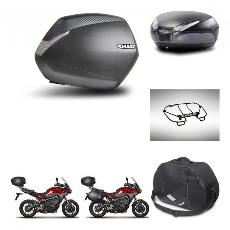 SHAD Rear trunk + side cases + accessories + 3p hardware + mounting hardware SH36 SH 36 SH48 DARK GREY PREMIUM KIT-272086
