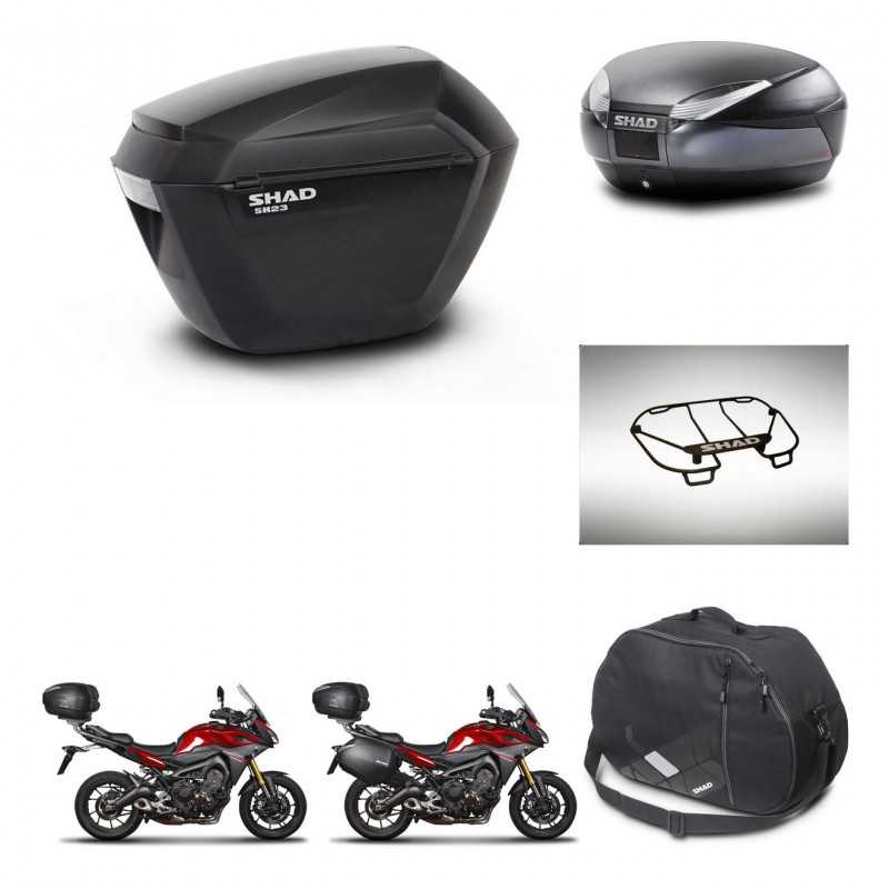 SHAD Rear trunk + side cases + accessories + 3p hardware + mounting hardware SH23 SH48 DARK GREY PREMIUM KIT-272087