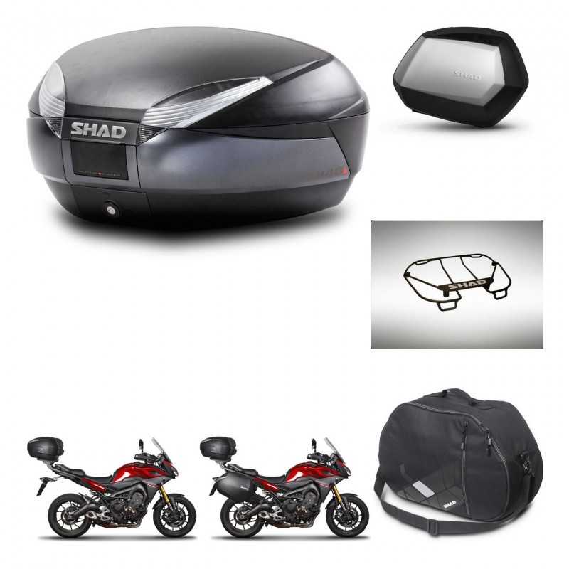 SHAD Side cases + rear trunk + accessories + 3p hardware + mounting hardware SH48 DARK GREY PREMIUM SC SH35 PREMIUM KIT-272092