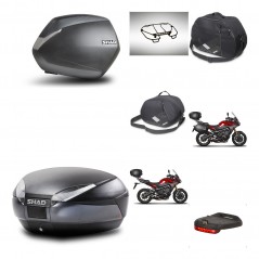 SHAD Rear trunk + side cases + accessories + 3p hardware + mounting hardware SH36 SH 36 SH48 DARK GREY PREMIUM KIT-272094