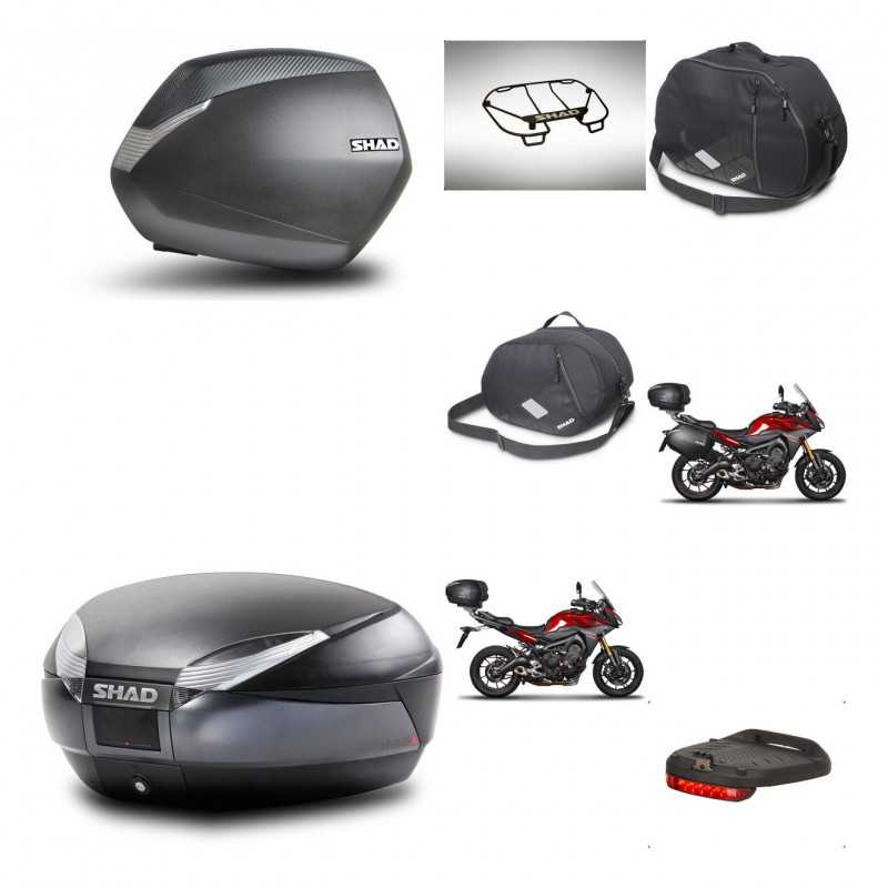 SHAD Rear trunk + side cases + accessories + 3p hardware + mounting hardware SH36 SH 36 SH48 DARK GREY PREMIUM KIT-272094