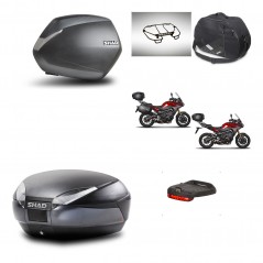 SHAD Rear trunk + side cases + accessories + 3p hardware + mounting hardware SH36 SH 36 SH48 DARK GREY PREMIUM KIT-272095