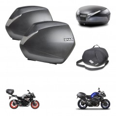 SHAD Baul trasero + maletas laterales bolsa interna herraje 3p montaje SH36 SH 36 SH48 DARK GREY PREMIUM KIT-272151