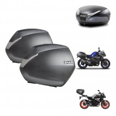SHAD Baul trasero + maletas laterales herraje 3p montaje SH36 SH 36 SH48 DARK GREY PREMIUM KIT-272152