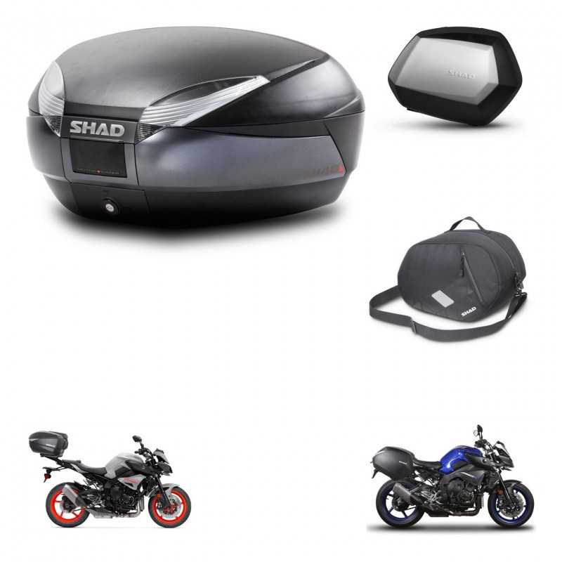 SHAD Side cases + rear trunk + inner bag + 3p hardware + mounting hardware SH48 DARK GREY PREMIUM SC SH35 PREMIUM KIT-272157