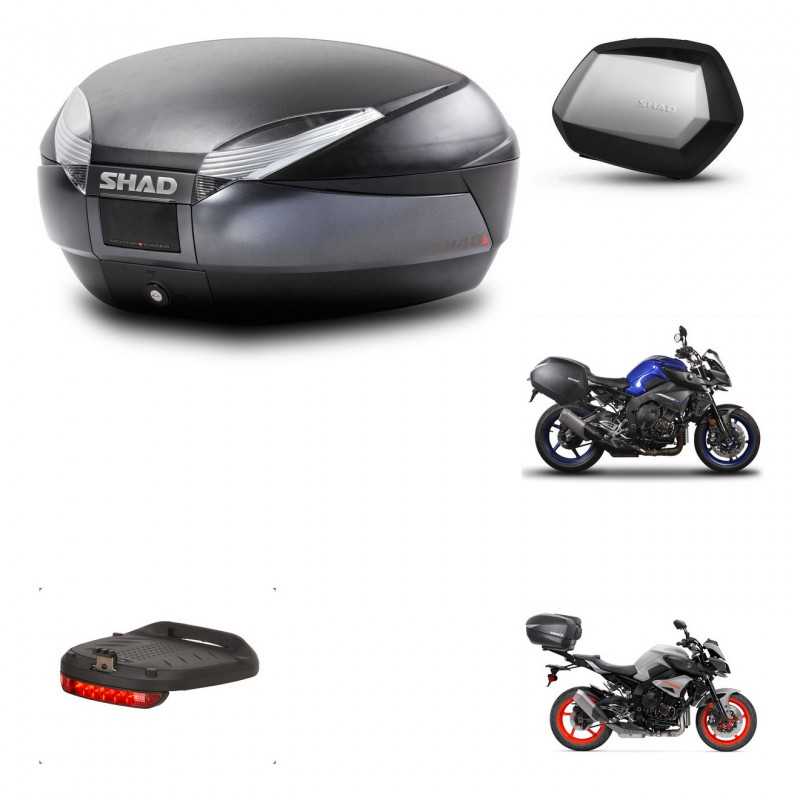 SHAD Side cases + rear trunk + 3p hardware + mounting hardware + brake light SH48 DARK GREY PREMIUM SC SH35 PREMIUM KIT-272167