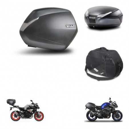 SHAD Baul trasero + maletas laterales bolsa interna herraje 3p montaje SH36 SH 36 SH48 DARK GREY PREMIUM KIT-272170