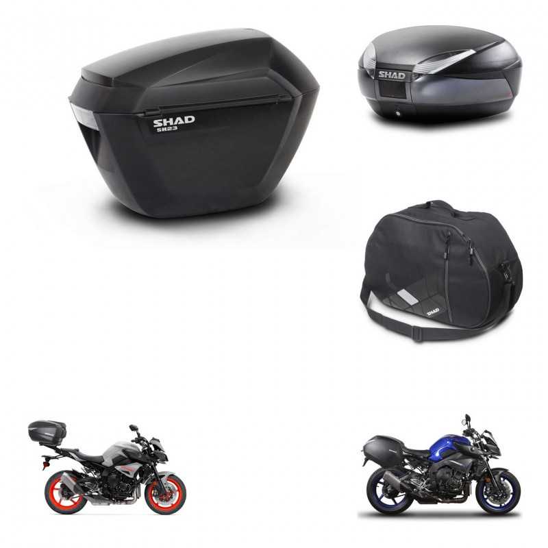 SHAD Rear trunk + side cases + internal bag + 3p hardware + mounting hardware SH23 SH48 DARK GREY PREMIUM KIT-272171