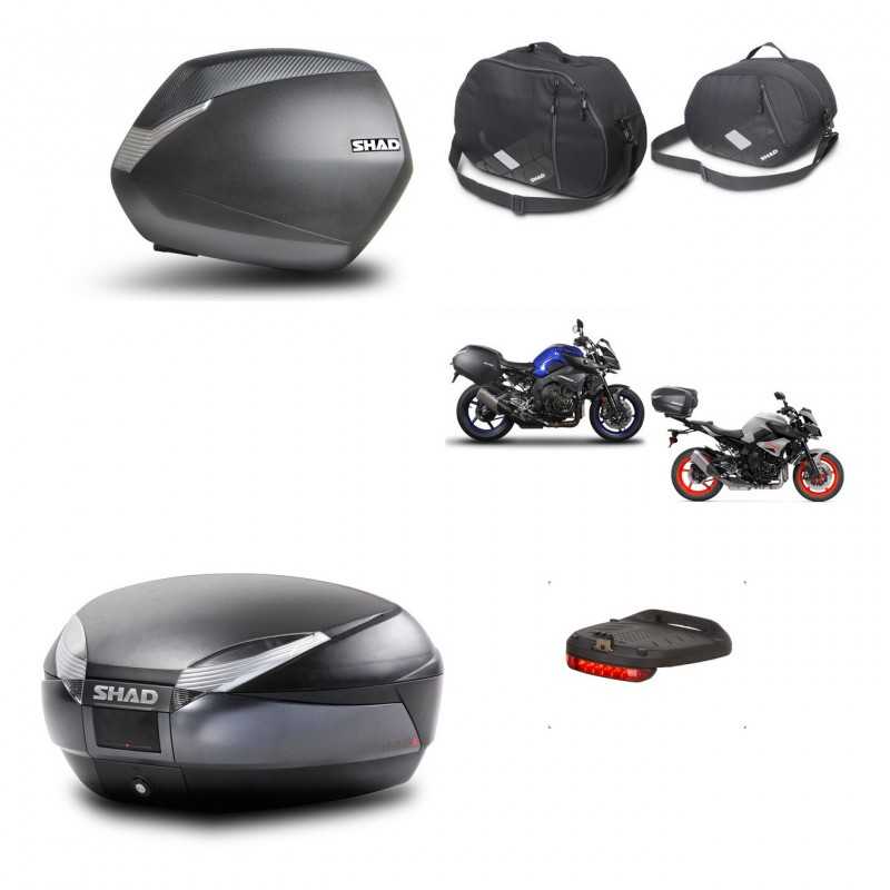SHAD Baul trasero + maletas laterales accesorios herraje 3p montaje SH36 SH 36 SH48 DARK GREY PREMIUM KIT-272178