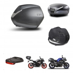 SHAD Baul trasero + maletas laterales accesorios herraje 3p montaje SH36 SH 36 SH48 DARK GREY PREMIUM KIT-272179