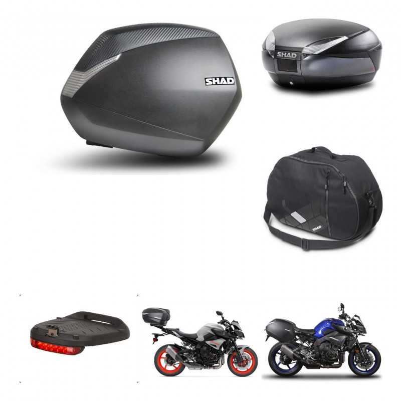 SHAD Baul trasero + maletas laterales accesorios herraje 3p montaje SH36 SH 36 SH48 DARK GREY PREMIUM KIT-272179