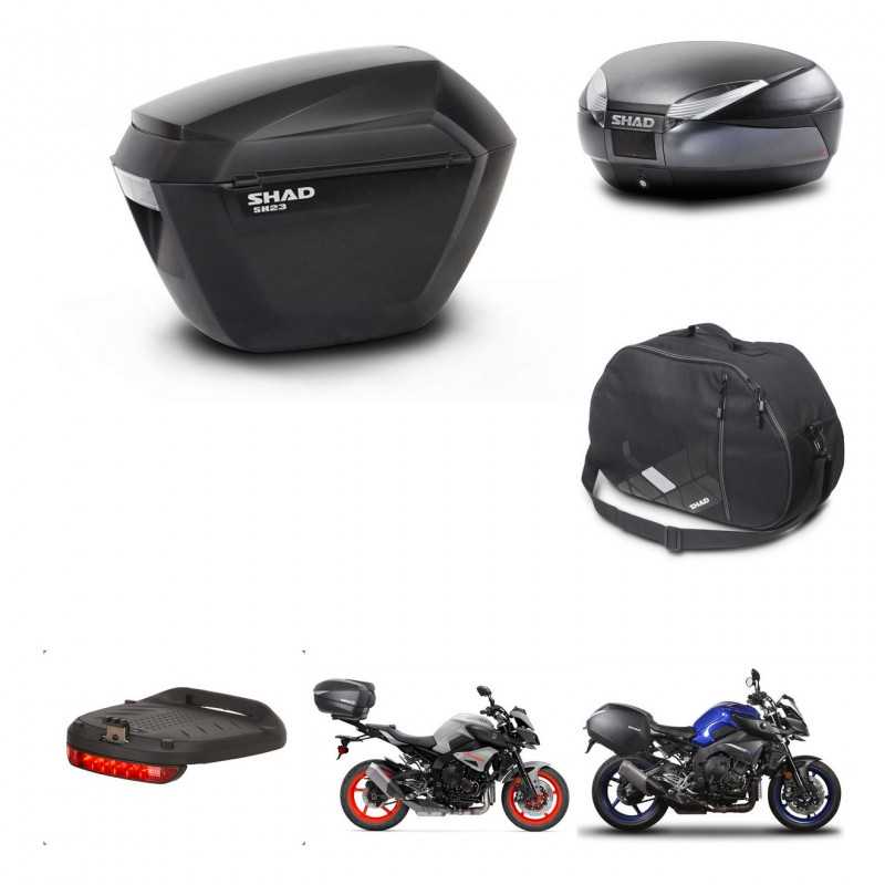 SHAD Baul trasero + maletas laterales accesorios herraje 3p montaje SH23 SH48 DARK GREY PREMIUM KIT-272180