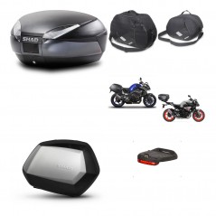 SHAD Side cases + rear trunk + accessories + 3p hardware + mounting hardware SH48 DARK GREY PREMIUM SC SH35 PREMIUM KIT-272184
