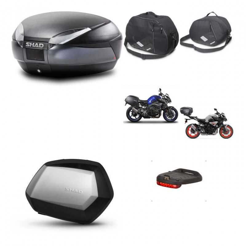 SHAD Side cases + rear trunk + accessories + 3p hardware + mounting hardware SH48 DARK GREY PREMIUM SC SH35 PREMIUM KIT-272184