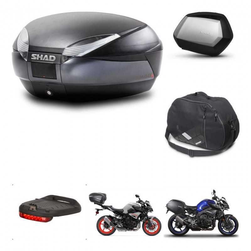 SHAD Side cases + rear trunk + accessories + 3p hardware + mounting hardware SH48 DARK GREY PREMIUM SC SH35 PREMIUM KIT-272185