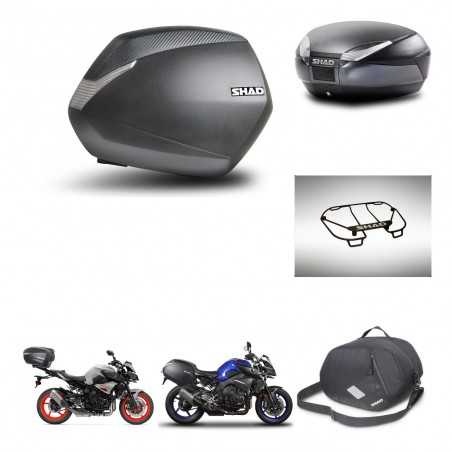 SHAD Baul trasero + maletas laterales accesorios herraje 3p montaje SH36 SH 36 SH48 DARK GREY PREMIUM KIT-272187