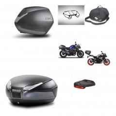 SHAD Baul trasero + maletas laterales accesorios herraje 3p montaje SH36 SH 36 SH48 DARK GREY PREMIUM KIT-272196