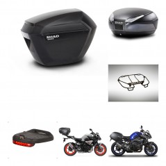 SHAD Baul trasero + maletas laterales accesorios herraje 3p montaje SH23 SH48 DARK GREY PREMIUM KIT-272198