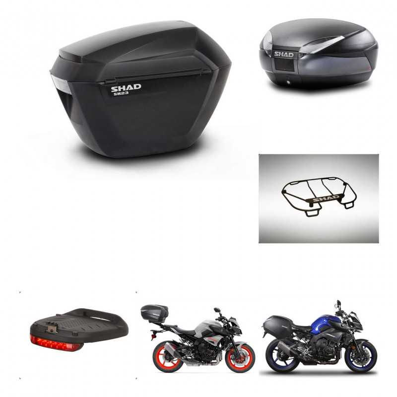SHAD Baul trasero + maletas laterales accesorios herraje 3p montaje SH23 SH48 DARK GREY PREMIUM KIT-272198