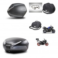 SHAD Baul trasero + maletas laterales accesorios herraje 3p montaje SH36 SH 36 SH48 DARK GREY PREMIUM KIT-272205