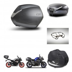 SHAD Baul trasero + maletas laterales accesorios herraje 3p montaje SH36 SH 36 SH48 DARK GREY PREMIUM KIT-272206