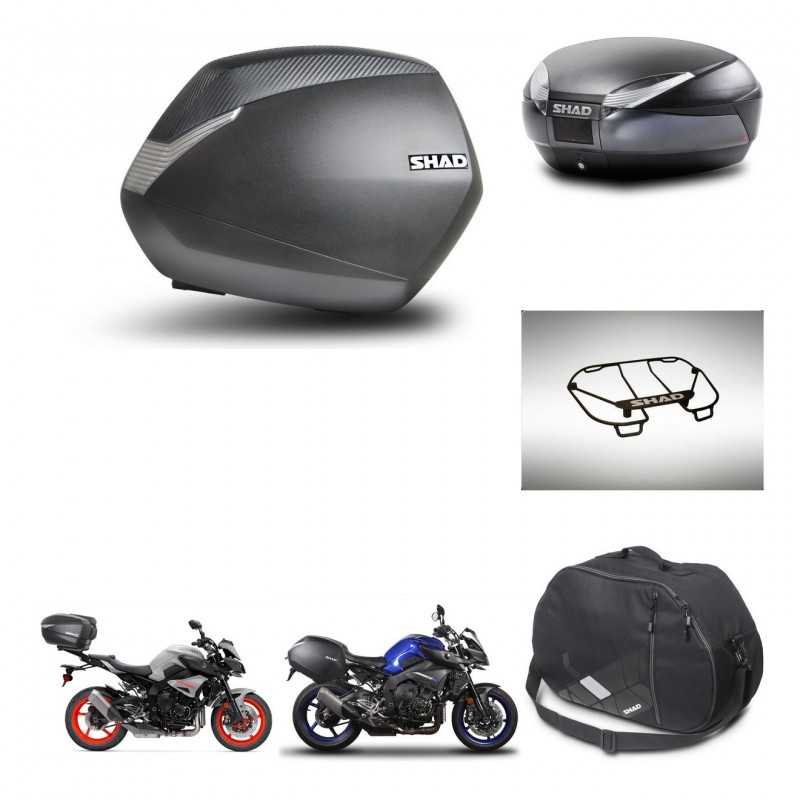 SHAD Baul trasero + maletas laterales accesorios herraje 3p montaje SH36 SH 36 SH48 DARK GREY PREMIUM KIT-272206