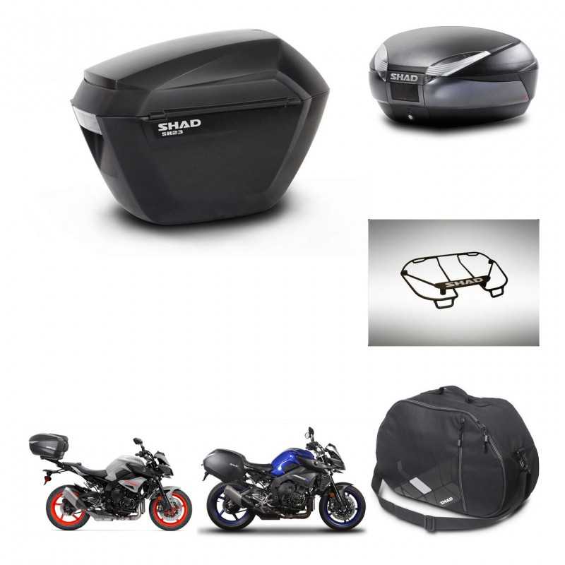 SHAD Baul trasero + maletas laterales accesorios herraje 3p montaje SH23 SH48 DARK GREY PREMIUM KIT-272207
