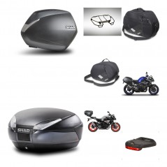SHAD Baul trasero + maletas laterales accesorios herraje 3p montaje SH36 SH 36 SH48 DARK GREY PREMIUM KIT-272214