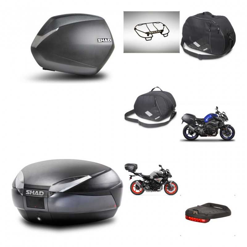SHAD Rear trunk + side cases + accessories + 3p hardware + mounting hardware SH36 SH 36 SH48 DARK GREY PREMIUM KIT-272214