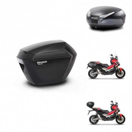 SHAD Baul trasero + maletas laterales herraje 3p montaje SH23 SH48 DARK GREY PREMIUM KIT-272225