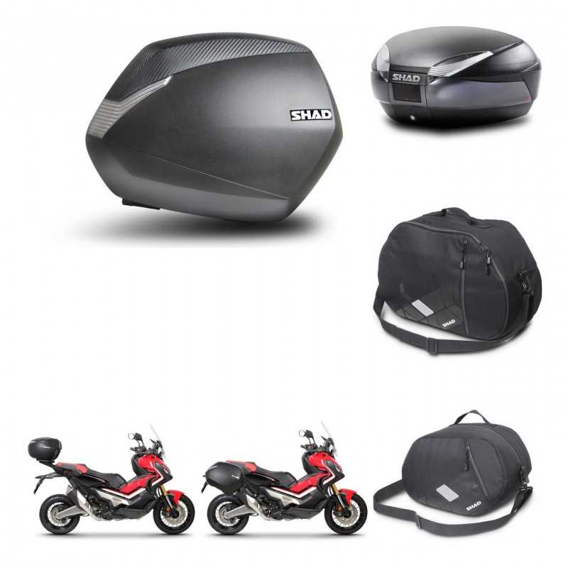SHAD Rear trunk + side cases + accessories + 3p hardware + mounting hardware SH36 SH 36 SH48 DARK GREY PREMIUM KIT-272241