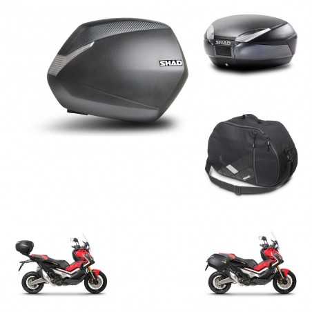 SHAD Baul trasero + maletas laterales bolsa interna herraje 3p montaje SH36 SH 36 SH48 DARK GREY PREMIUM KIT-272242