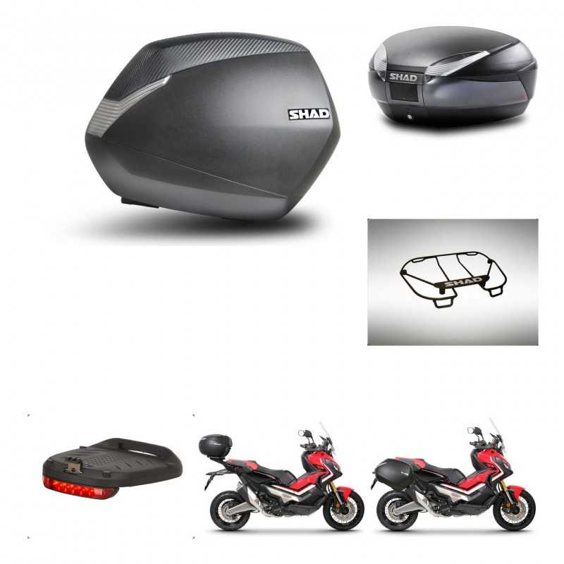 SHAD Baul trasero + maletas laterales accesorios herraje 3p montaje SH36 SH 36 SH48 DARK GREY PREMIUM KIT-272269