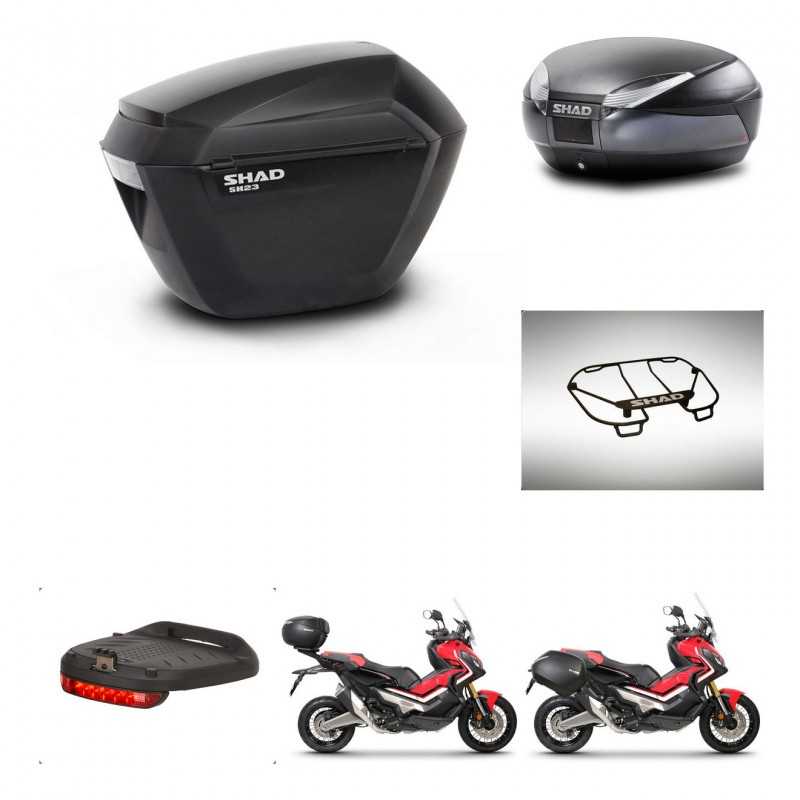 SHAD Rear trunk + side cases + accessories + 3p hardware + mounting hardware SH23 SH48 DARK GREY PREMIUM KIT-272270