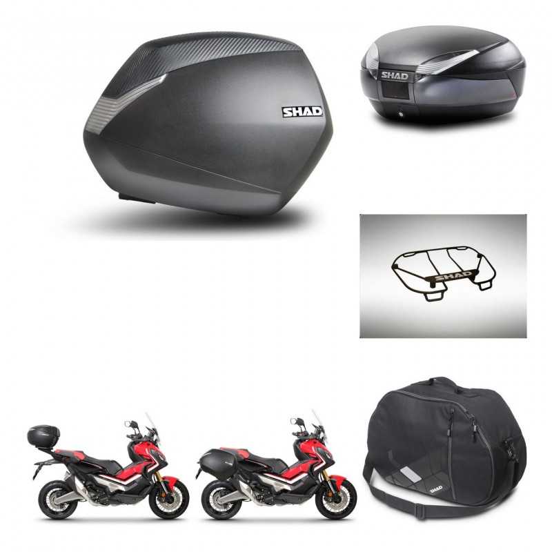 SHAD Baul trasero + maletas laterales accesorios herraje 3p montaje SH36 SH 36 SH48 DARK GREY PREMIUM KIT-272278