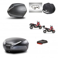 SHAD Baul trasero + maletas laterales accesorios herraje 3p montaje SH36 SH 36 SH48 DARK GREY PREMIUM KIT-272287