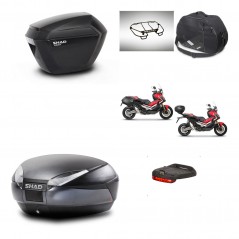SHAD Baul trasero + maletas laterales accesorios herraje 3p montaje SH23 SH48 DARK GREY PREMIUM KIT-272288
