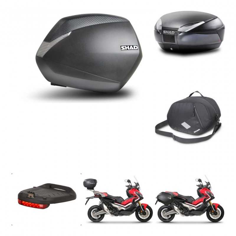 SHAD Baul trasero + maletas laterales accesorios herraje 3p montaje SH36 SH 36 SH48 DARK GREY PREMIUM KIT-272304