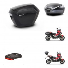 SHAD Baul trasero + maletas laterales herraje 3p montaje luz de freno SH23 SH48 DARK GREY PREMIUM KIT-272306